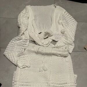 White Knit Maternity Set
